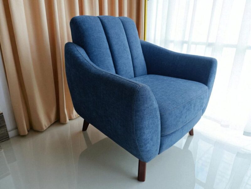 SILLON NICOLE TELA CIRCONIA BLUE
