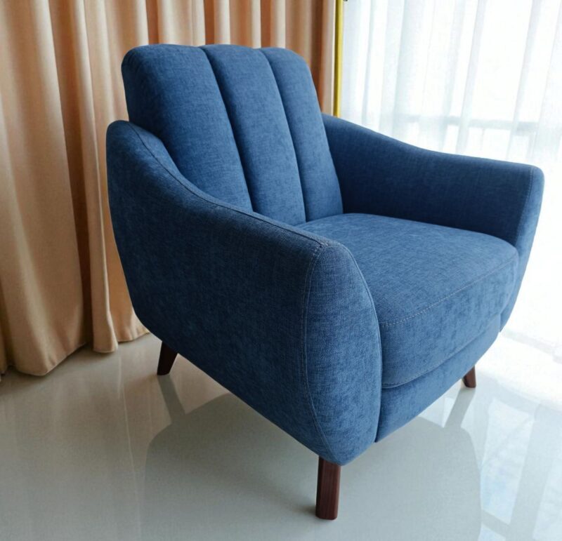 SILLON NICOLE TELA CIRCONIA BLUE