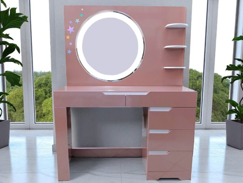 TOCADOR VANNY ROSA METALICO