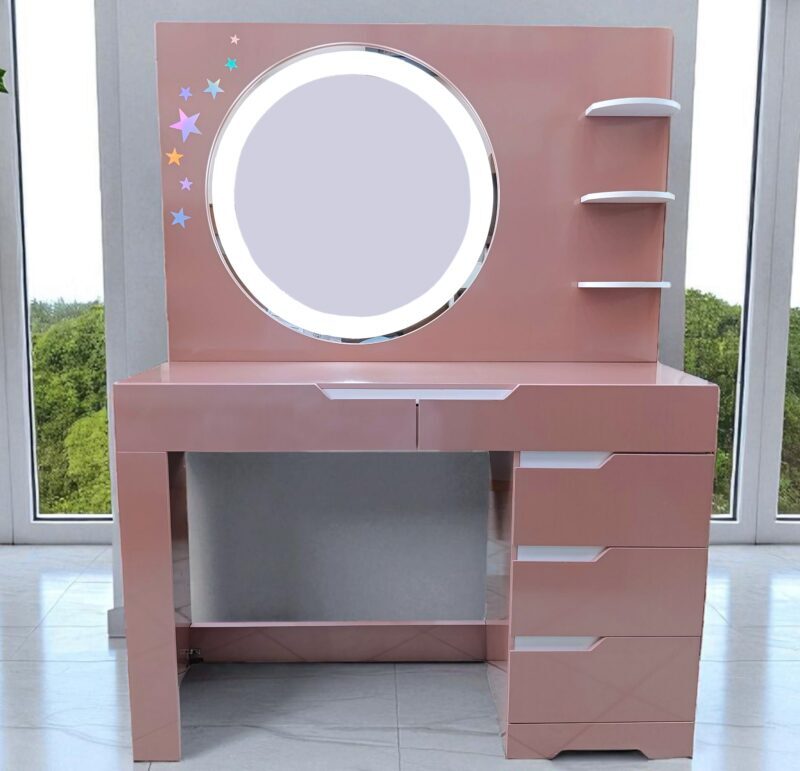 TOCADOR VANNY ROSA METALICO