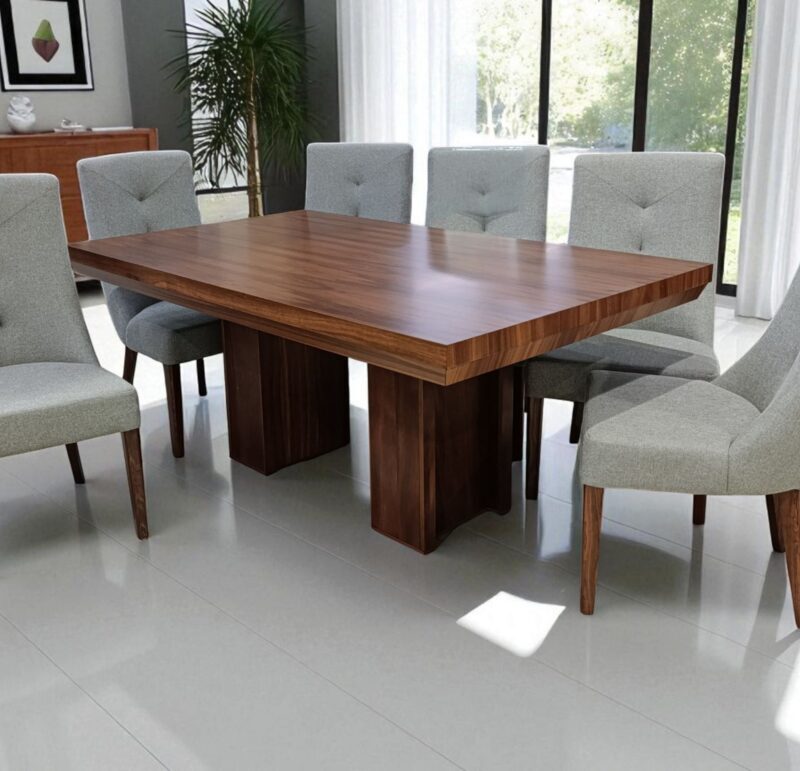 ANTECOMEDOR DONATELLO TZALAM 1.8m X 1.1m CON SILLA SIMONE EN TELA MODENA TUSK