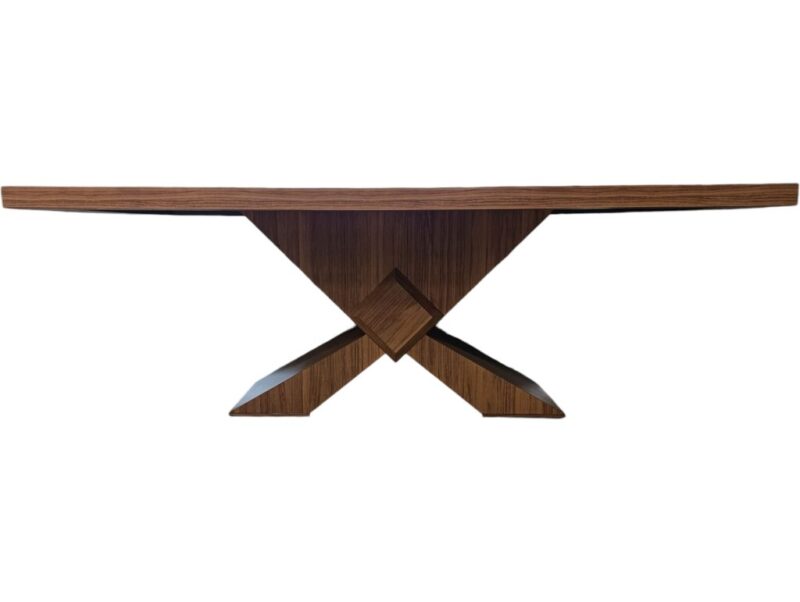ANTECOMEDOR SIRIUS CHAPA WALNUT 2.2m X 1.1m CON SILLA ANGELOS EN TELA SPARK EARTH - Image 3