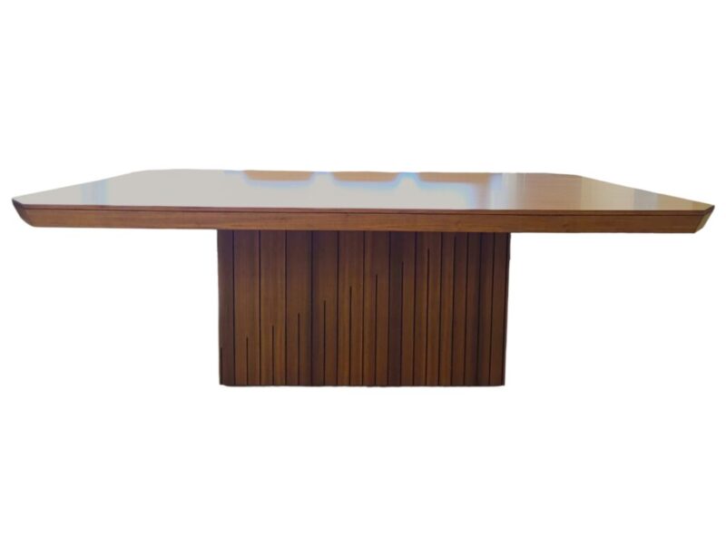 ANTECOMEDOR VITTORIA NOGAL 2.2m X 1.2m CON 6 SILLAS JOY NOGAL EN TELA CIRCONIA BEIGE - Image 3