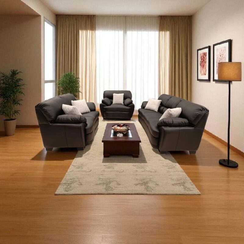 SALA 3-2-1 SIENA PIEL DARK BROWN