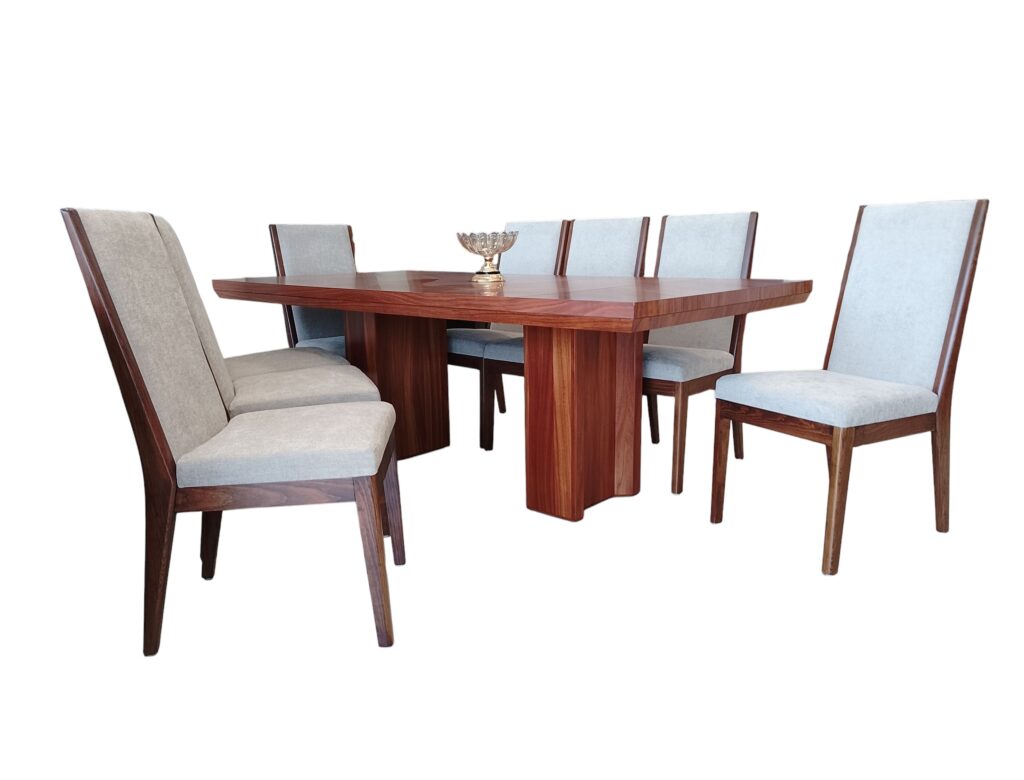 ANTECOMEDOR ANGELOS TZALAM DE 2.20cm X 1.10cm CON 8 SILLAS ALVAR TZALAM CIRCONIA BEIGE - Image 2