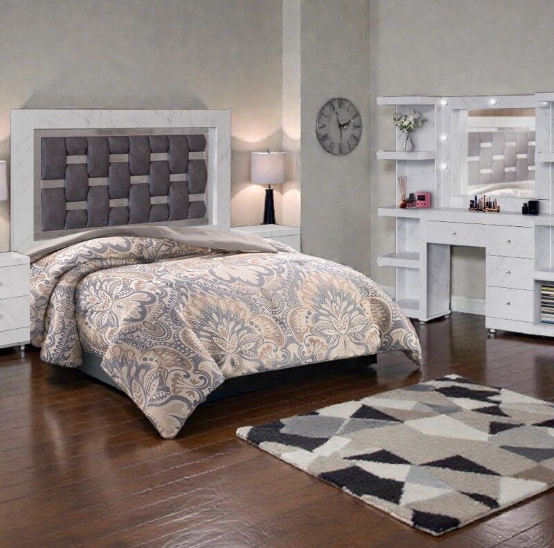 RECÁMARA CINTHYA KS MÁRMOL BLANCO