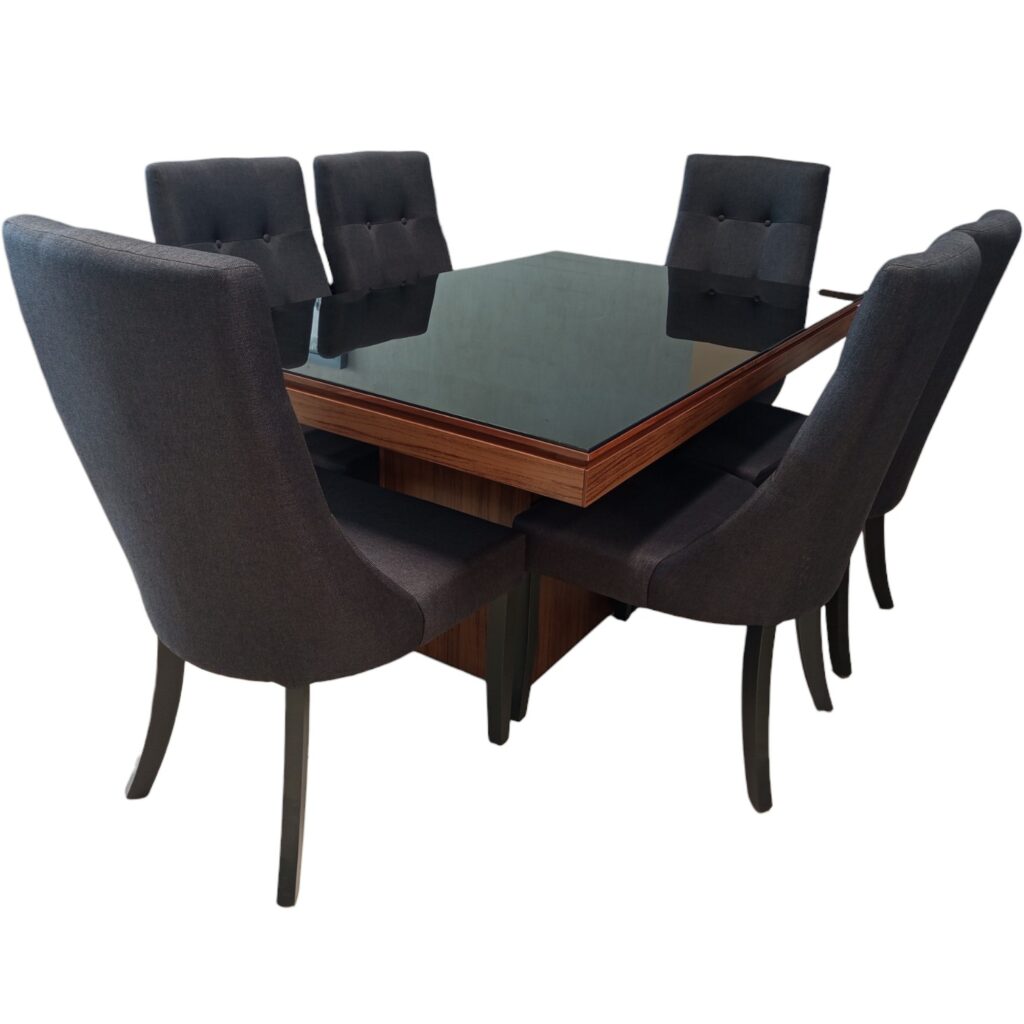 ANTECOMEDOR NOVAK CON 6 SILLAS FUTURA GRIS OSCURO - Image 2